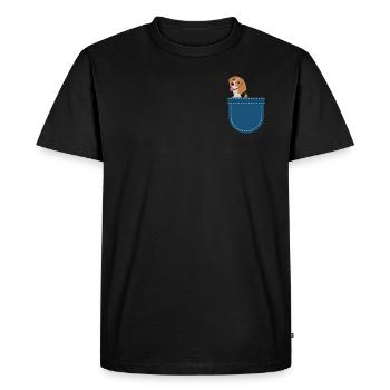 Dog Lovers Dogs Cadeau Chest Bag Beagle - T-shirt Premium bio Homme - noir - Devant - Nico (187cm)