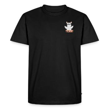 Lama cool - T-shirt Premium bio Homme - noir - Devant - Nico (187cm)