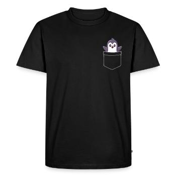 Bébé bébé dans la poche - T-shirt Premium bio Homme - noir - Devant - Nico (187cm)