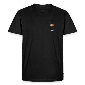 Verre de rosé - T-shirt Premium bio Homme - noir - Devant - Nico (187cm)