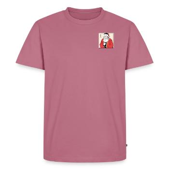 Japanese Art Style Santa - Men's Premium Organic T-Shirt - mauve - Front - Nico (187cm)