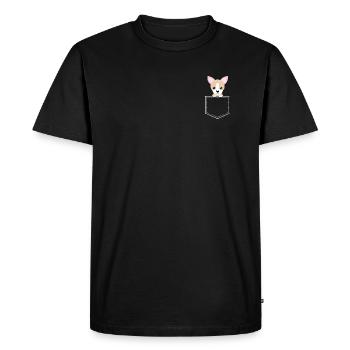 Chihuahua View Out Bag - Men's Premium Organic T-Shirt - black - Front - Nico (187cm)
