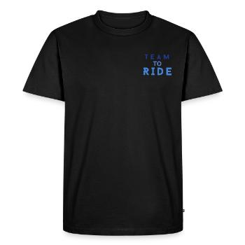 TEAM ZUM FAHREN - Männer Premium Bio T-Shirt - Schwarz - Vorne - Nico (187cm)