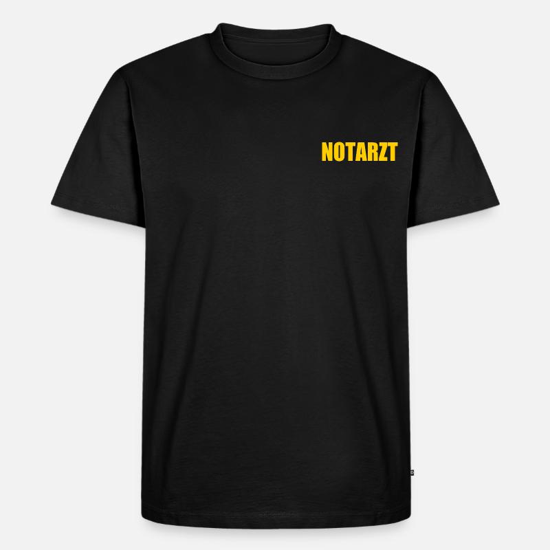 Notarzt - Männer Premium Bio T-Shirt - Schwarz
