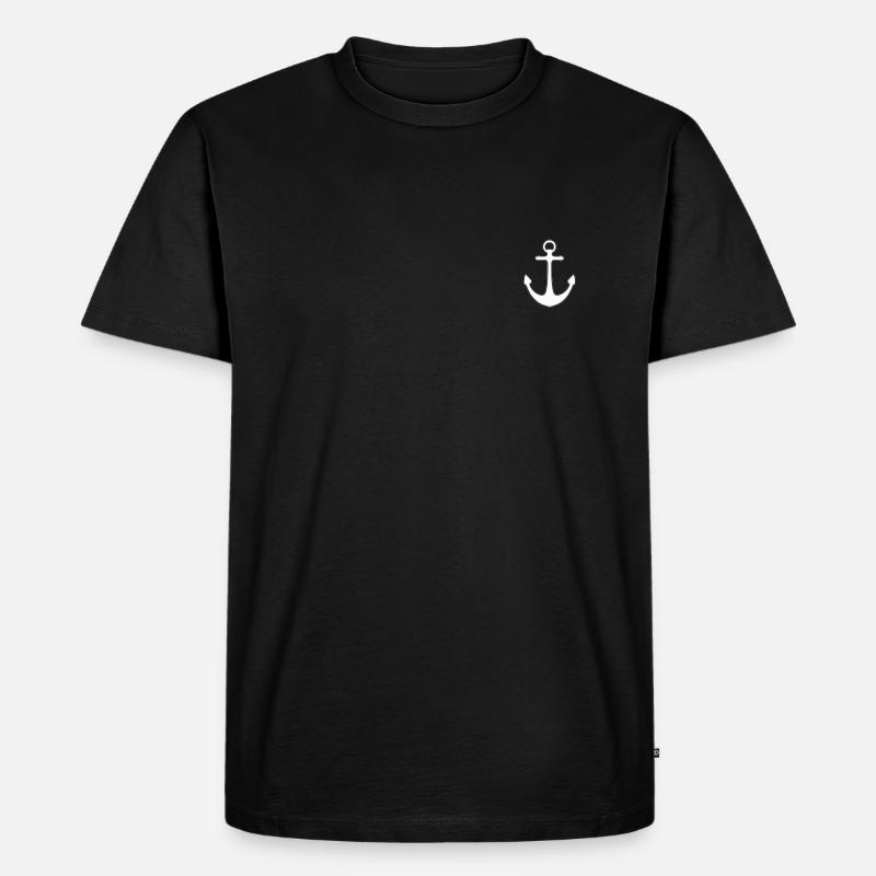Anker Hoffnung - Männer Premium Bio T-Shirt - Schwarz