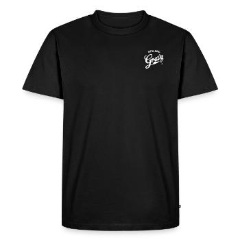 "Es ist alles Soße" ®. - Männer Premium Bio T-Shirt - Schwarz - Vorne - Nico (187cm)