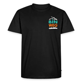 Je suis parti (blanc) - T-shirt Premium bio Homme - noir - Devant - Nico (187cm)