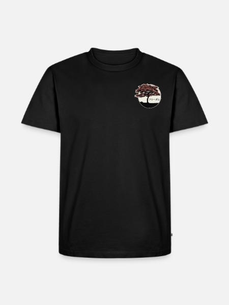 Japan Tree - Männer Premium Bio T-Shirt - Schwarz
