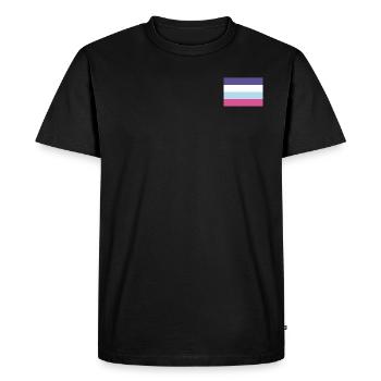 Le drapeau Multisexuel - T-shirt Premium bio Homme - noir - Devant - Nico (187cm)