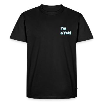 « Je suis un yéti » | Conception de la glace - T-shirt Premium bio Homme - noir - Devant - Nico (187cm)