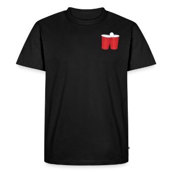 Beerpong - T-shirt Premium bio Homme - noir - Devant - Nico (187cm)