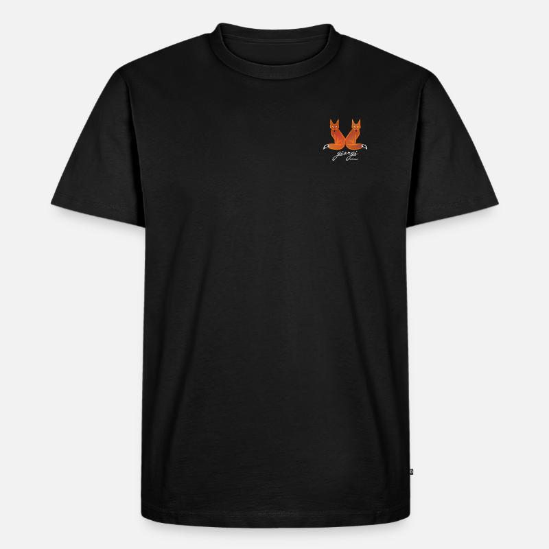 Orange Fox classic - Männer Premium Bio T-Shirt - Schwarz