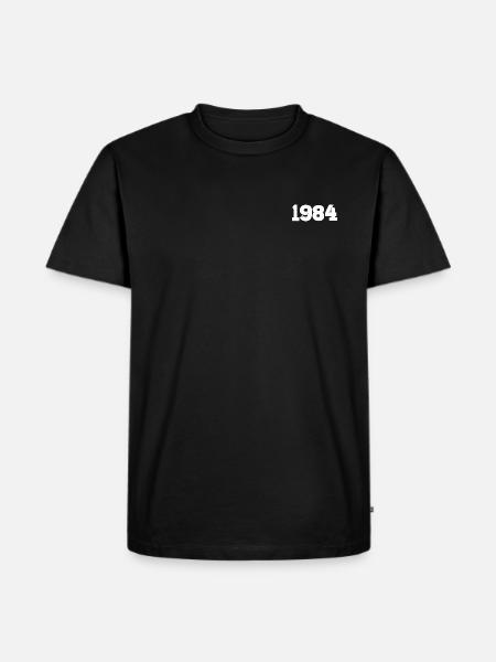 Year 1984 white - Men's Premium Organic T-Shirt - black