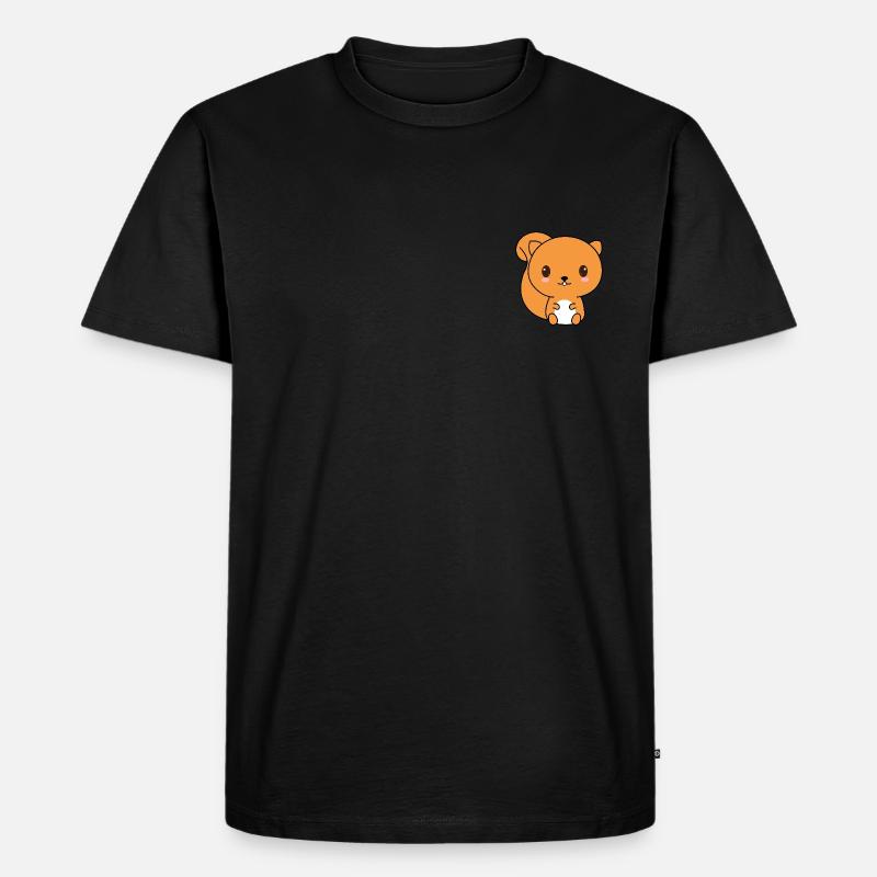 Chibi das Eichhörnchen - Männer Premium Bio T-Shirt - Schwarz