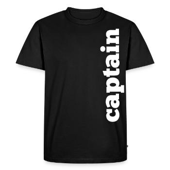 captain - Men's Premium Organic T-Shirt - black - Front - Nico (187cm)