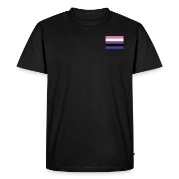 Le drapeau Genderfluid - T-shirt Premium bio Homme - noir - Devant - Nico (187cm)