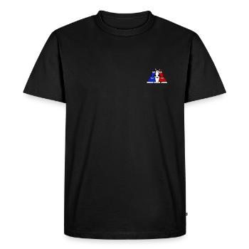 Bleu Blanc Rouge Chevaux - T-shirt Premium bio Homme - noir - Devant - Nico (187cm)