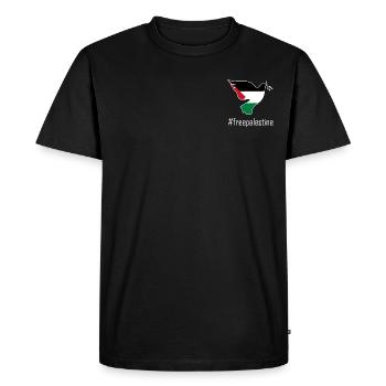 Free Palestine | Palestine | freepalestine | Peace - T-shirt Premium bio Homme - noir - Devant - Nico (187cm)