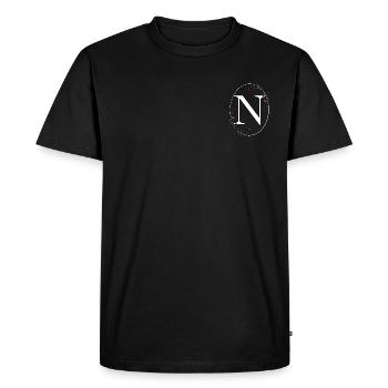 Letter N - Men's Premium Organic T-Shirt - black - Front - Nico (187cm)