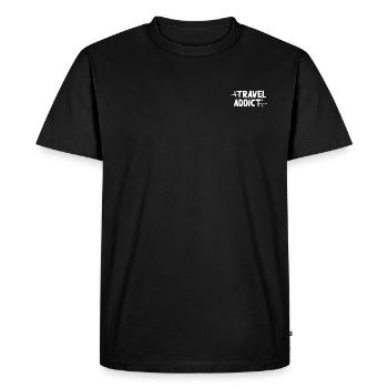 accro au voyage - T-shirt Premium bio Homme - noir - Devant - Nico (187cm)