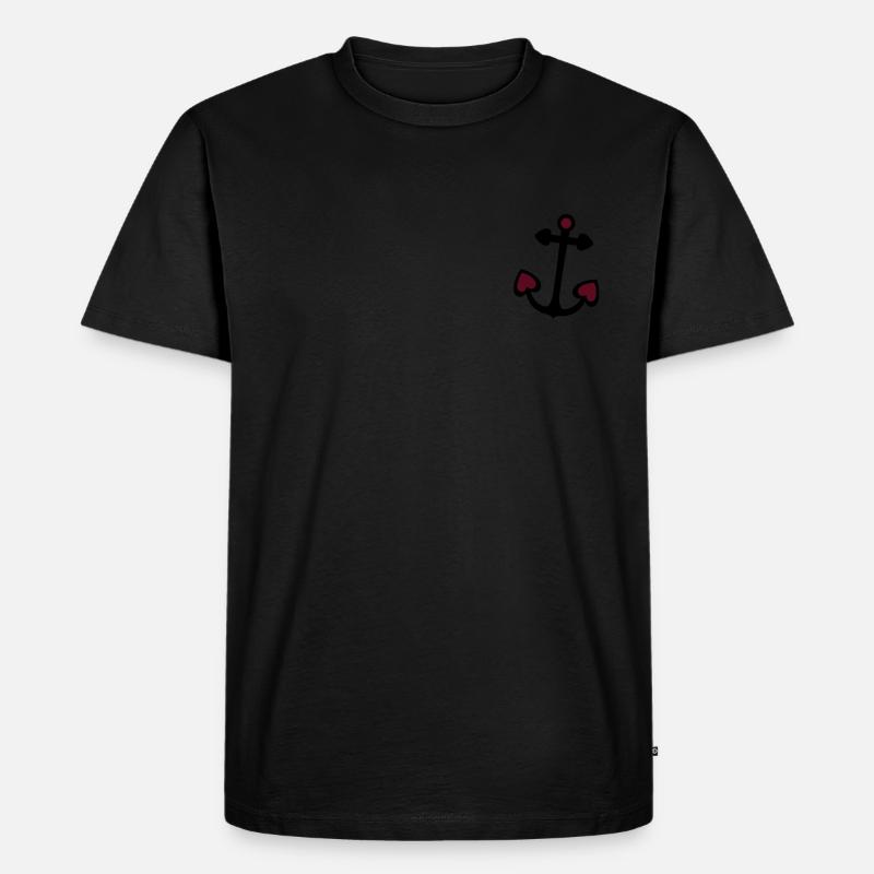Anker - Männer Premium Bio T-Shirt - Schwarz