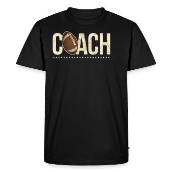 Coach coach de l’idée de coach de rugby chic - T-shirt Premium bio Homme - noir - Devant - Nico (187cm)