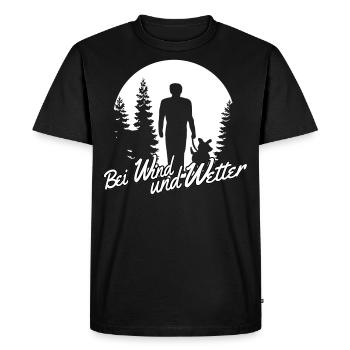 In wind and weather Gassi 1 - Men's Premium Organic T-Shirt - black - Front - Nico (187cm)