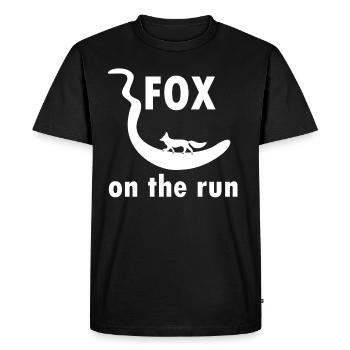 Fox en fuite! - T-shirt Premium bio Homme - noir - Devant - Nico (187cm)