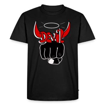 Devil - Men's Premium Organic T-Shirt - black - Front - Nico (187cm)