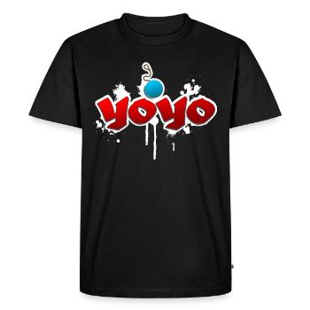 Jojo jouer jouets cadeaux roue libre - T-shirt Premium bio Homme - noir - Devant - Nico (187cm)