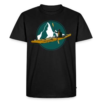 Canoe Gift Kayak Canoeists - Men's Premium Organic T-Shirt - black - Front - Nico (187cm)