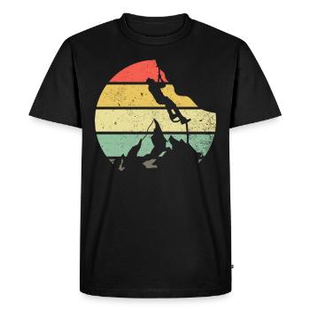 Climbing gift mountaineering mountain - Men's Premium Organic T-Shirt - black - Front - Nico (187cm)