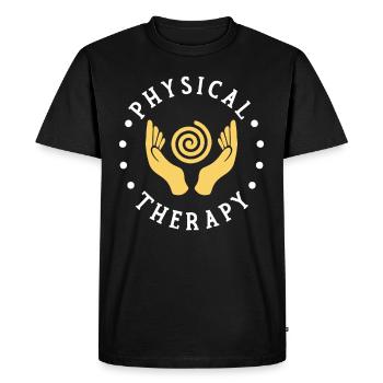 Physiothérapeute en physiothérapie - T-shirt Premium bio Homme - noir - Devant - Nico (187cm)