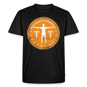 Physiotherapy logo gift idea for physios - Men's Premium Organic T-Shirt - black - Front - Nico (187cm)