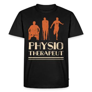 Physiothérapeute en physiothérapie - T-shirt Premium bio Homme - noir - Devant - Nico (187cm)