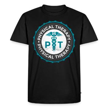 Physiothérapeute en physiothérapie - T-shirt Premium bio Homme - noir - Devant - Nico (187cm)