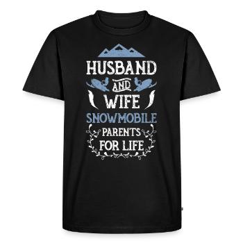 Snowmobile gift snow mobile - Men's Premium Organic T-Shirt - black - Front - Nico (187cm)