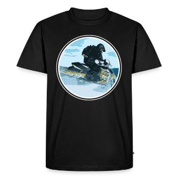 Snowmobile gift snow mobile - Men's Premium Organic T-Shirt - black - Front - Nico (187cm)