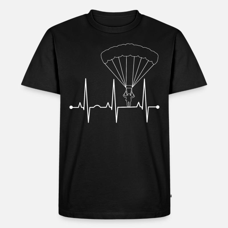 Fallschirm Geschenk - Männer Premium Bio T-Shirt - Schwarz