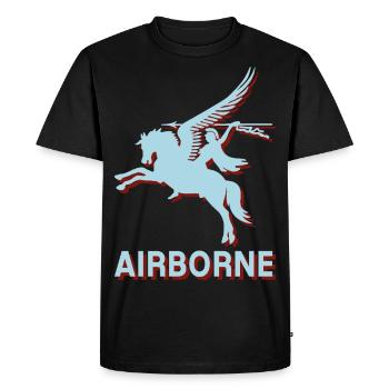 Arnhem Oosterbeek Parachute Regiment Airborne Para - Men's Premium Organic T-Shirt - black - Front - Nico (187cm)