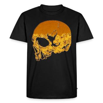 Chemise cadeau ruche en nid d'abeille avec abeille - T-shirt Premium bio Homme - noir - Devant - Nico (187cm)