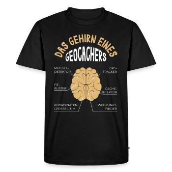 Geochcacher Geocaching Nature Hobby Fan Gift - Men's Premium Organic T-Shirt - black - Front - Nico (187cm)