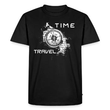 TIME TRAVEL FUTURE - T-shirt Premium bio Homme - noir - Devant - Nico (187cm)