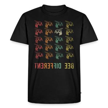 Bee Different saying beekeeper beekeeper bee bees - Men's Premium Organic T-Shirt - black - Front - Nico (187cm)