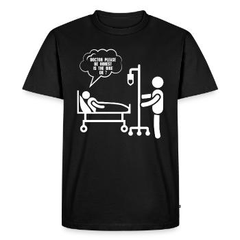 Chemise de vélo cadeau vélo âne vélo - T-shirt Premium bio Homme - noir - Devant - Nico (187cm)