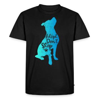 Adopt Don't Shop - Men's Premium Organic T-Shirt - black - Front - Nico (187cm)
