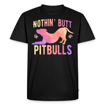 Pitbull - Rien que des Pitbulls - T-shirt Premium bio Homme - noir - Devant - Nico (187cm)