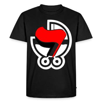 ANTIFA - T-shirt Premium bio Homme - noir - Devant - Nico (187cm)