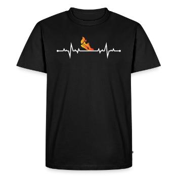 Jogging - shirt running shoes leisure gift - Men's Premium Organic T-Shirt - black - Front - Nico (187cm)