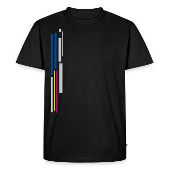 Style stripes - vertical lines - Men's Premium Organic T-Shirt - black - Front - Nico (187cm)